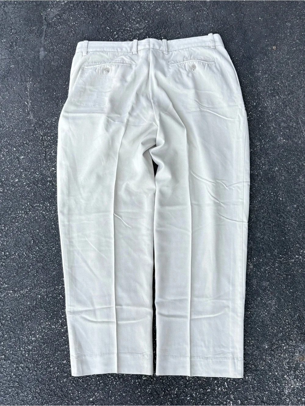 Tommy Bahama Trousers Mens 35x28 Khaki Silk Cotton Blend Pleated Dress Pants USA